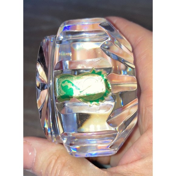 *Waterford Round Cut Clear Crystal Faceted Paperweight - Picture 9 of 10